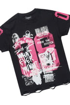 Grill Black T-Shirt/Stacked Flare Cargo Jean