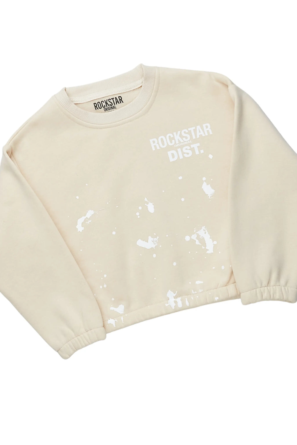 Girls Hadley Light Mocha Crop Top Pant Set