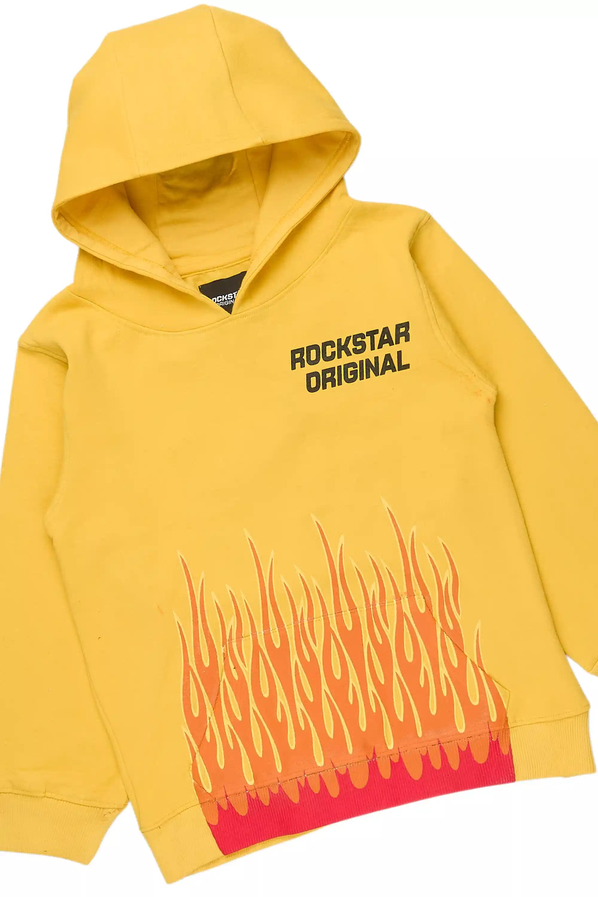 Boys Roeland Yellow/Red Stacked Flare Pant Set