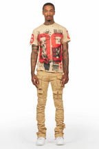 Grill Beige T-Shirt/Stacked Flare Jean Bundle