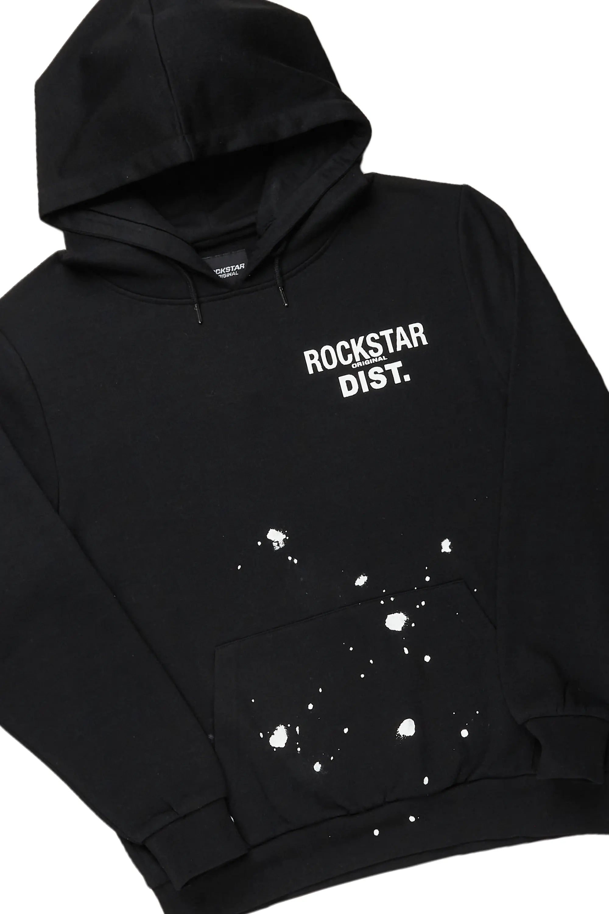 Raffer Black Hoodie/Stacked Flare Track Set