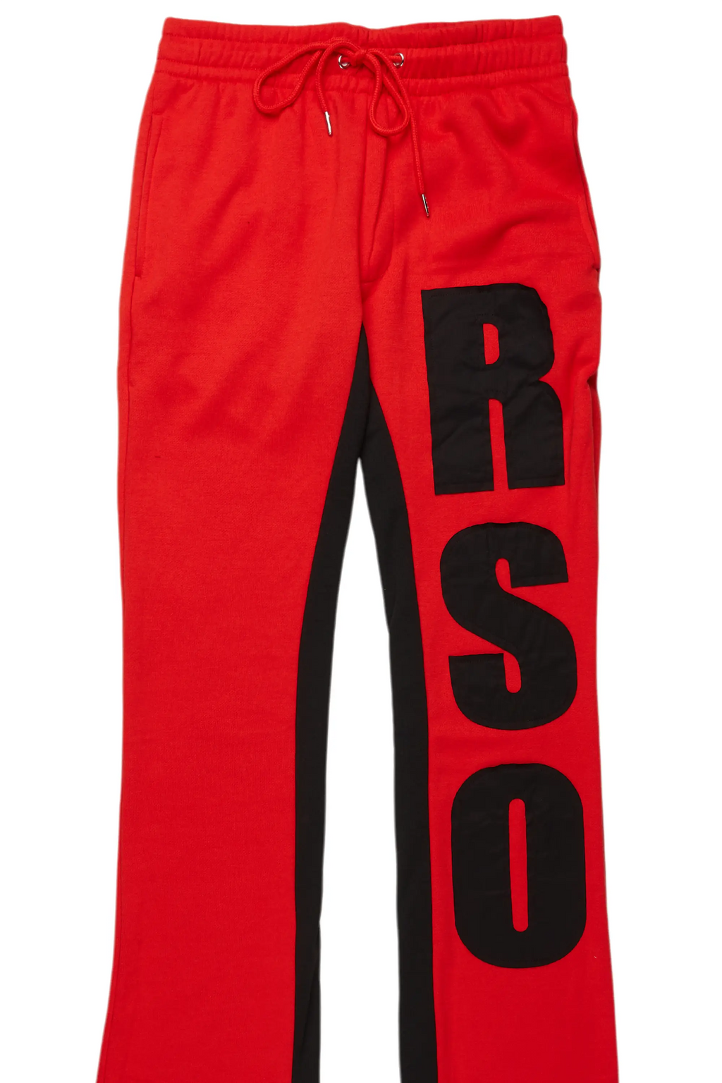 Uko Red Stacked Baggy Track Pant