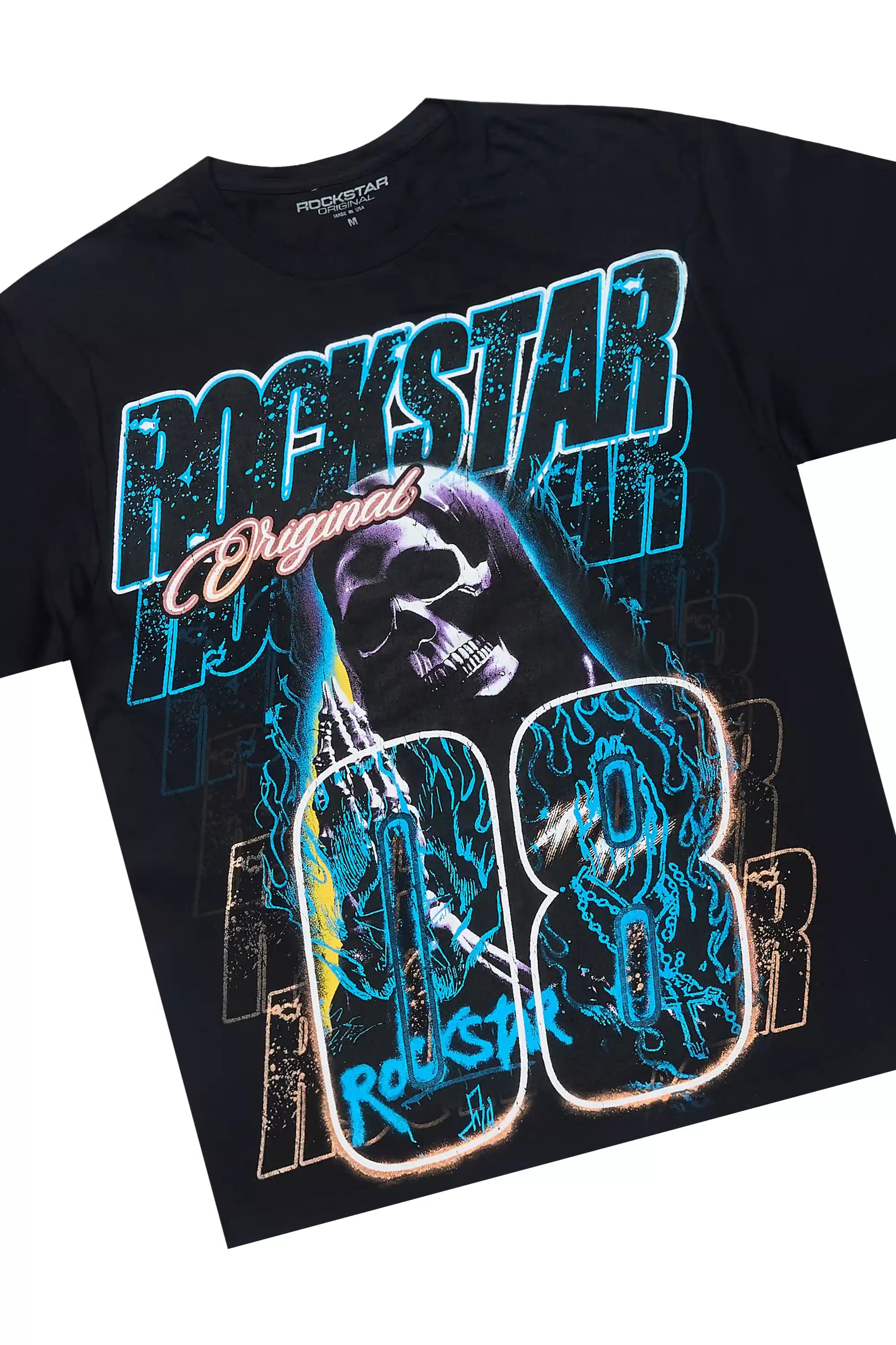 Latachie Black Tee & Vixen Light Wash Jean Set