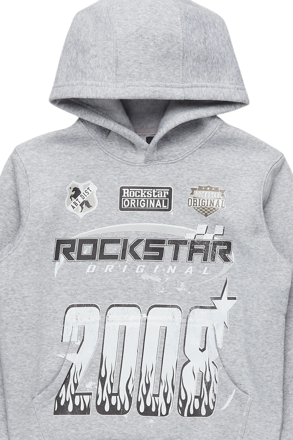 Boys Amos Grey Graphic Hoodie