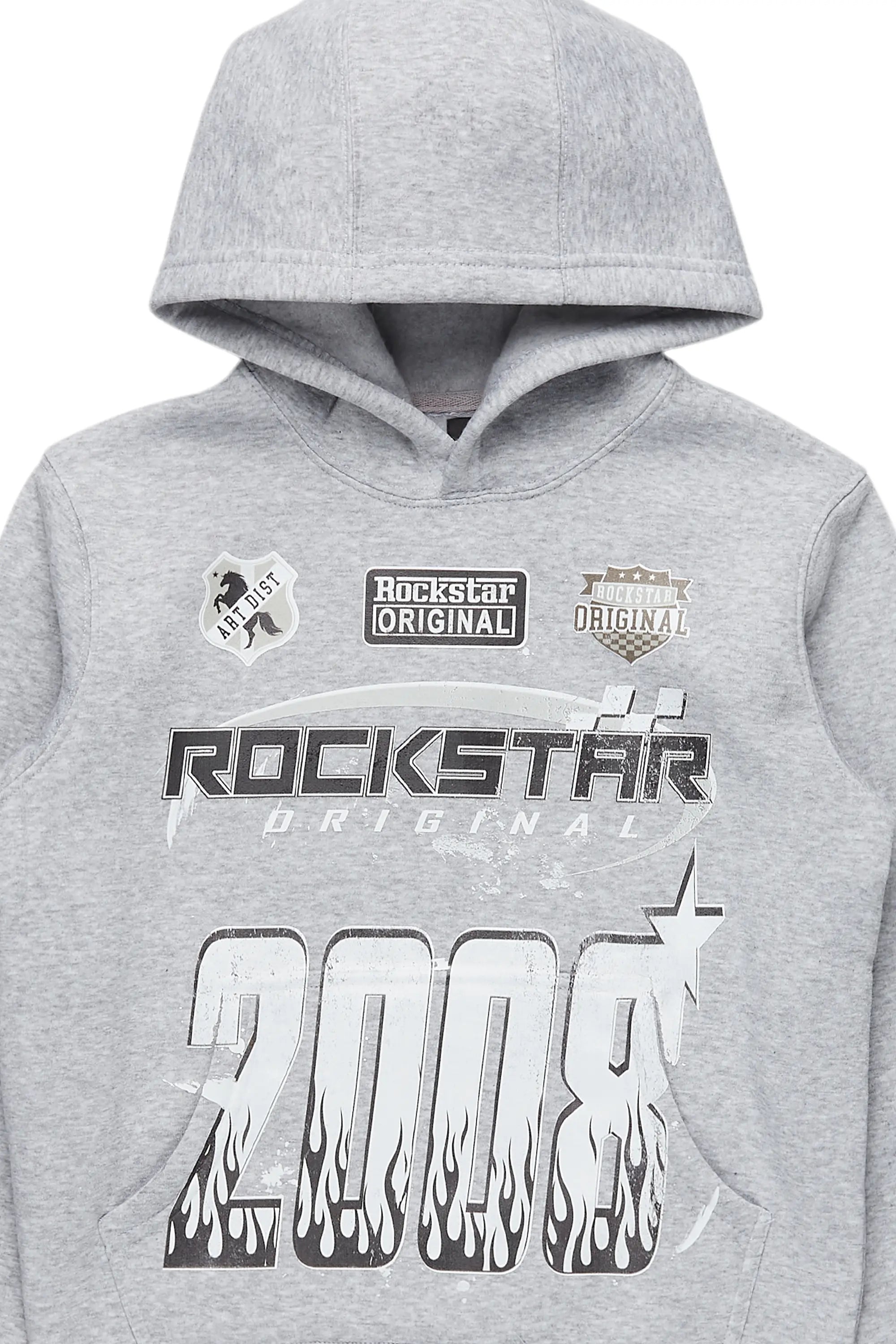 Boys Amos Grey Graphic Hoodie