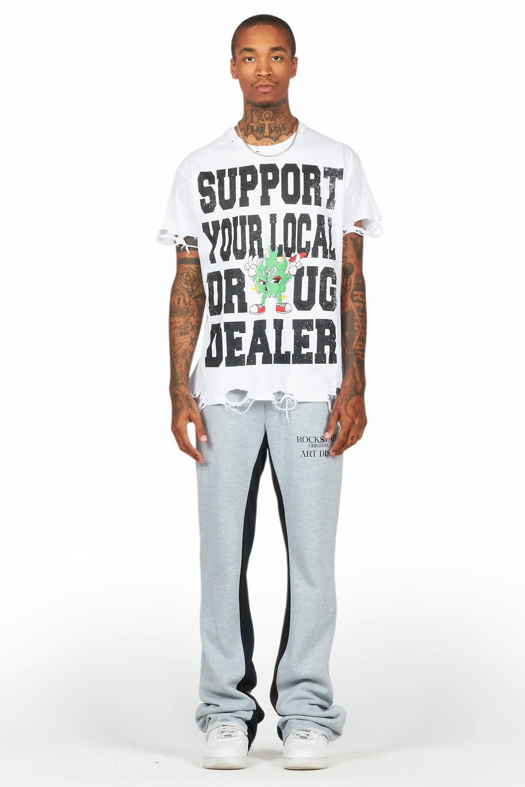 Briggs Heather Grey Baggy Pant