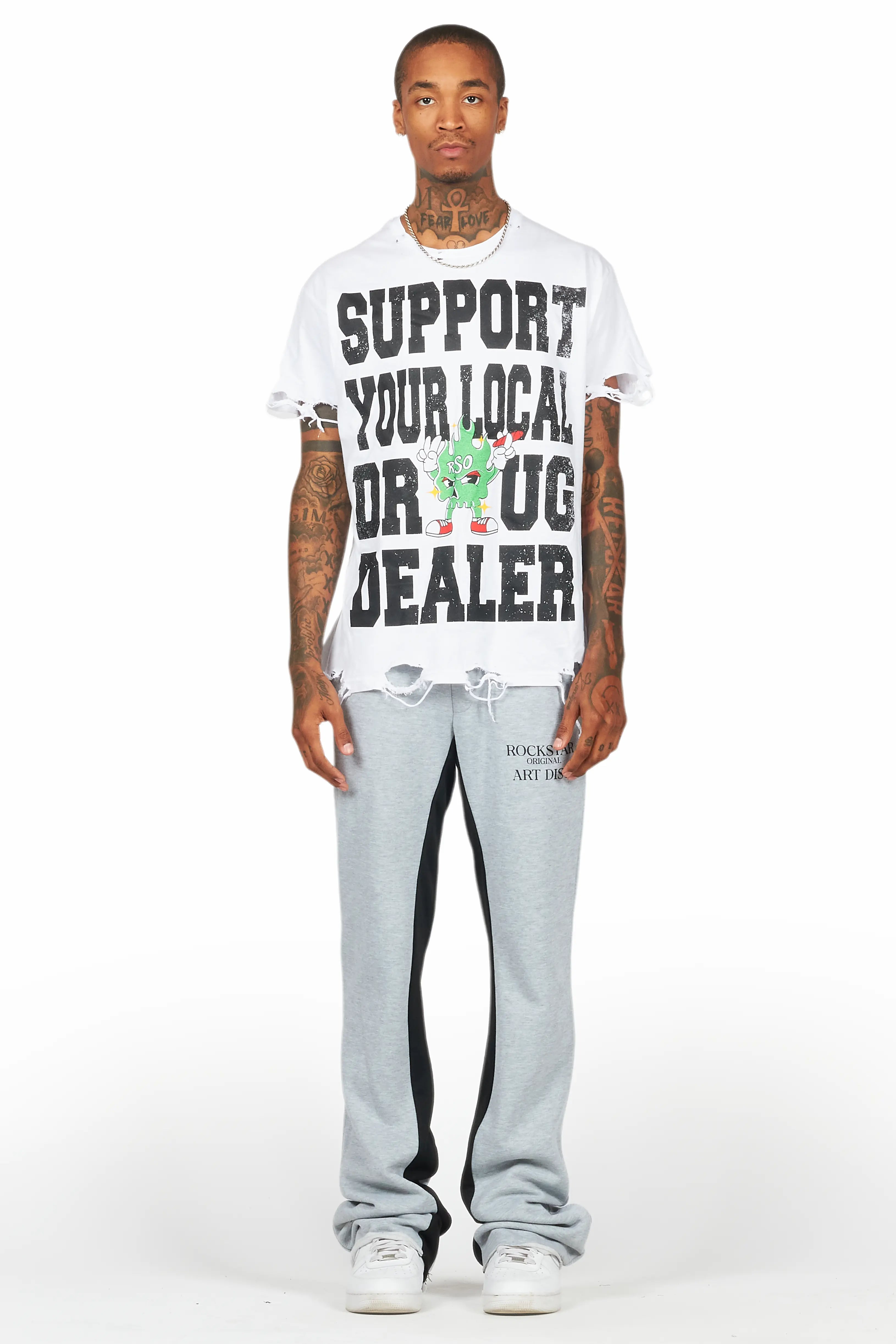 Briggs Heather Grey Baggy Pant