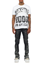 Samba Dark Grey Rhinestone Stacked Flare Jean