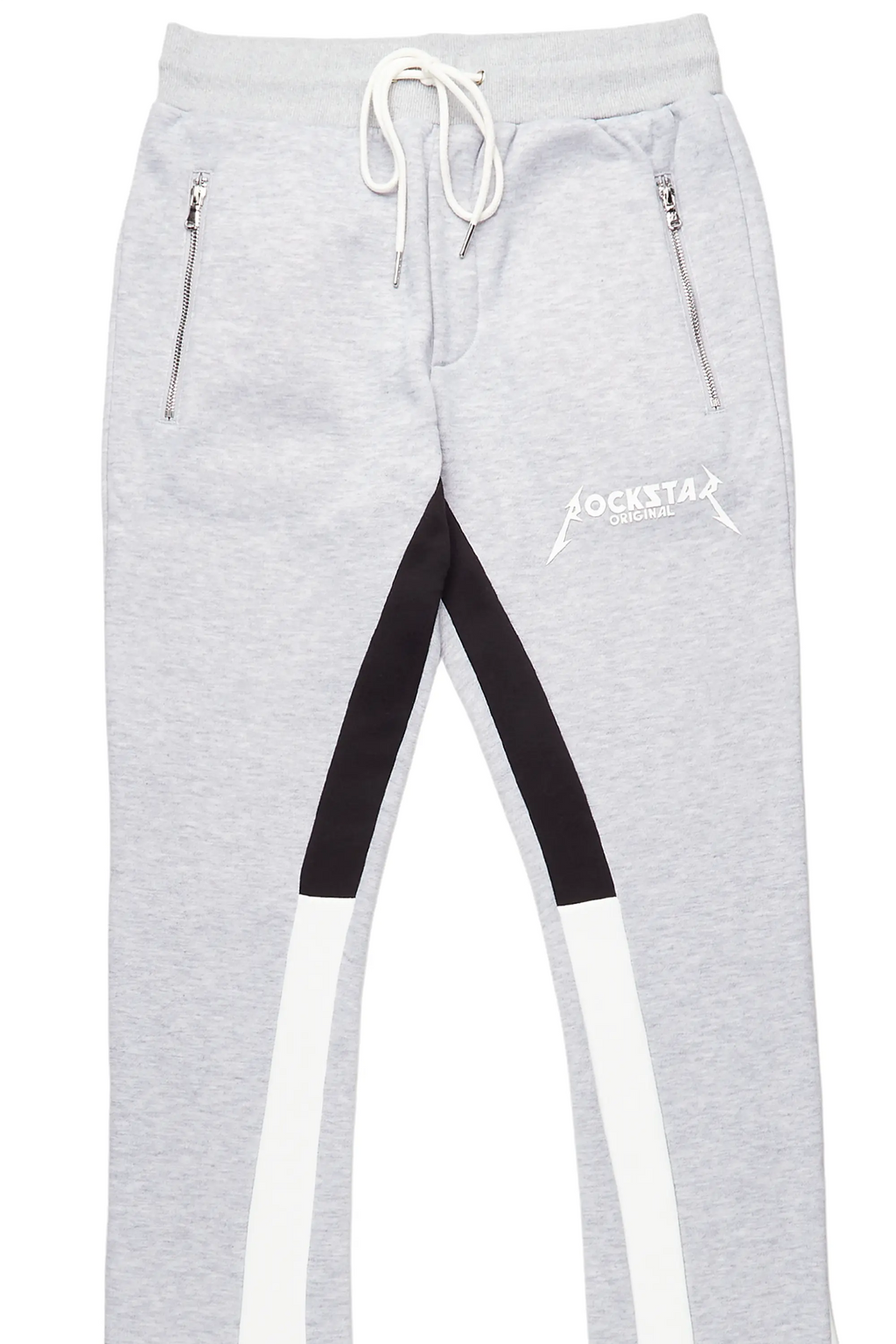 Everest Heather Grey Stacked Flare Track Pant