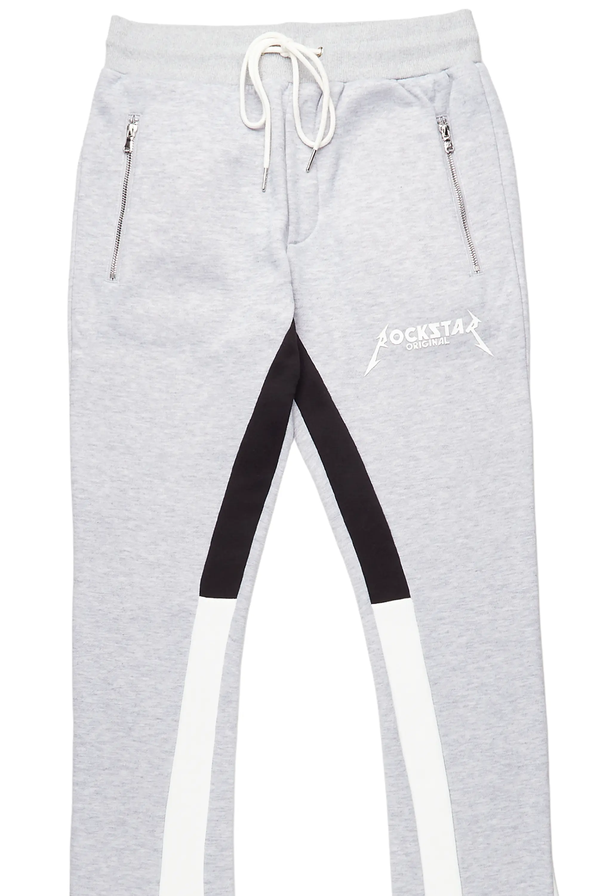 Everest Heather Grey Stacked Flare Track Pant