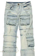 Boys Folant Light Blue Stacked Flare Jean