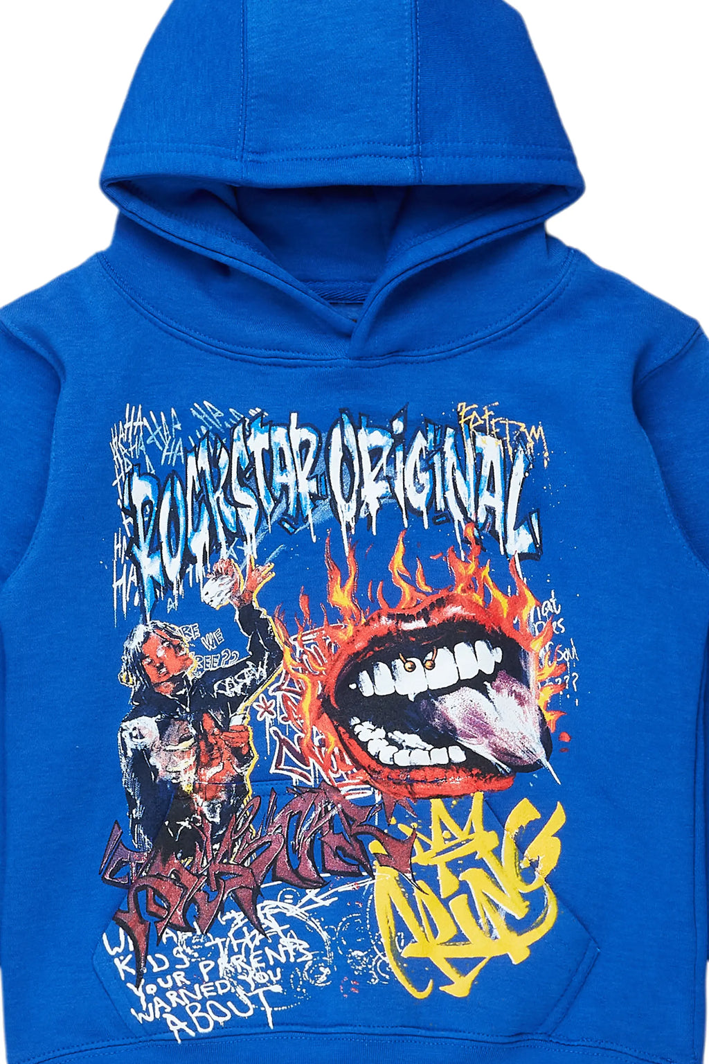 Boys Yooz Royal Graphic Hoodie