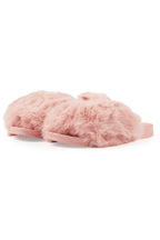 Tatyana Pink Fur Slides