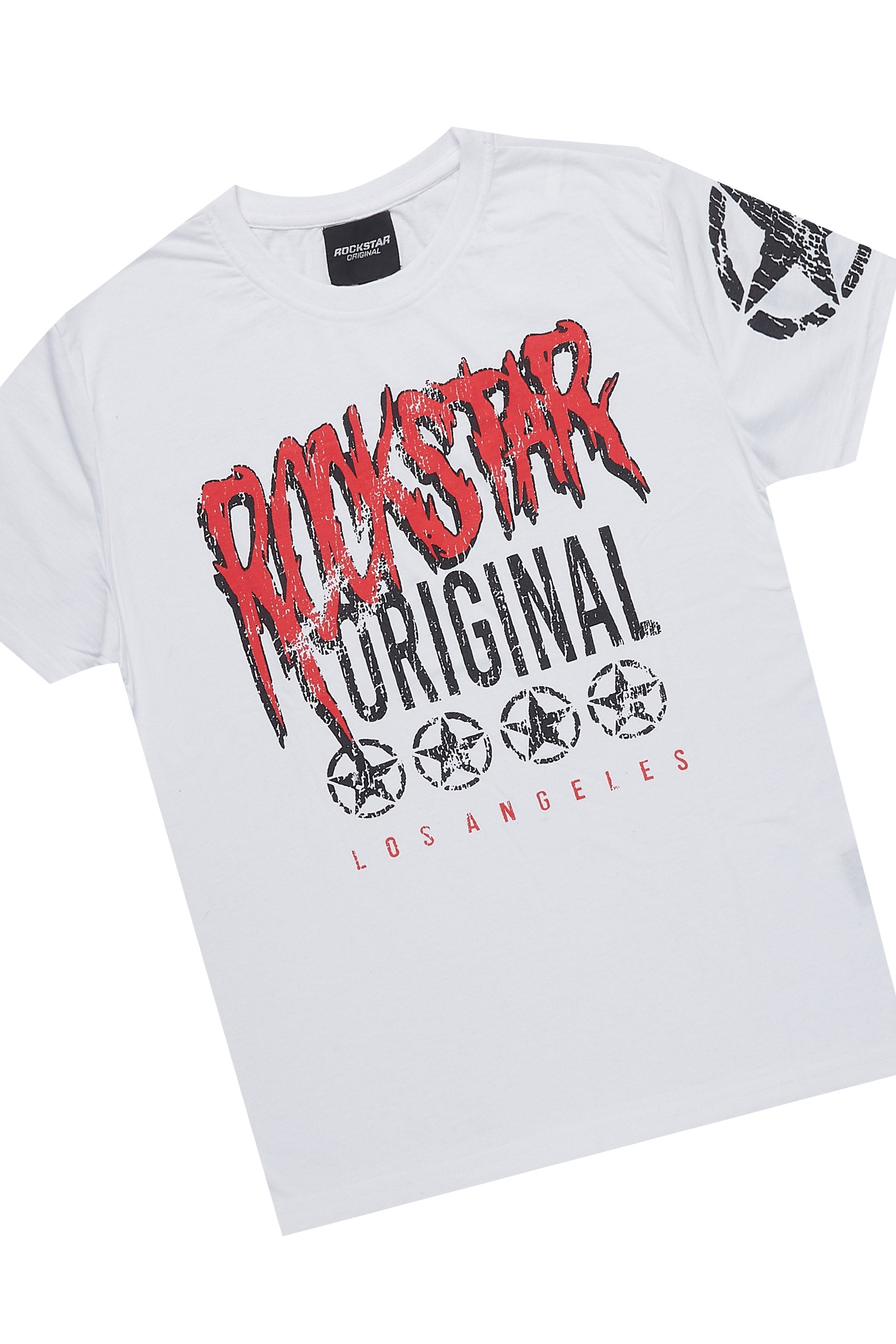 Boys Wizzurd Red T-Shirt/Stacked Flare Pant Set