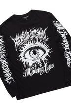 All Seeing Eyes Black Long Sleeve T-Shirt Short Set