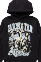 Boys Waller Black Graphic Hoodie