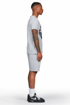 Thierry Heather Grey T-Shirt/Short Set
