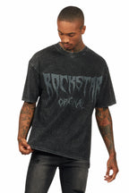 Andros Black Graphic Rhinestone T-Shirt