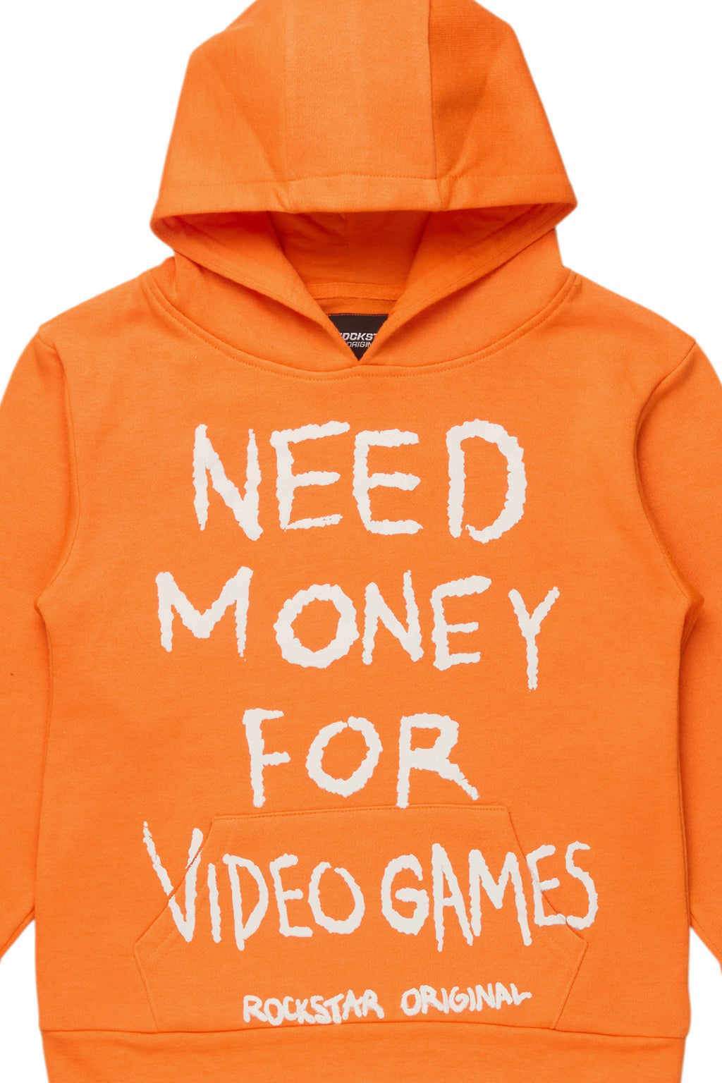 Boys M4 Video Games Orange/White Graphic Hoodie