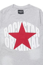 Boys State L/S  Heather Grey Graphic T-Shirt with Patch