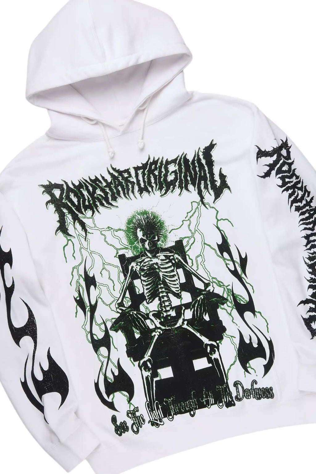 Deathrow White/Green Hoodie/Stacked Track Set