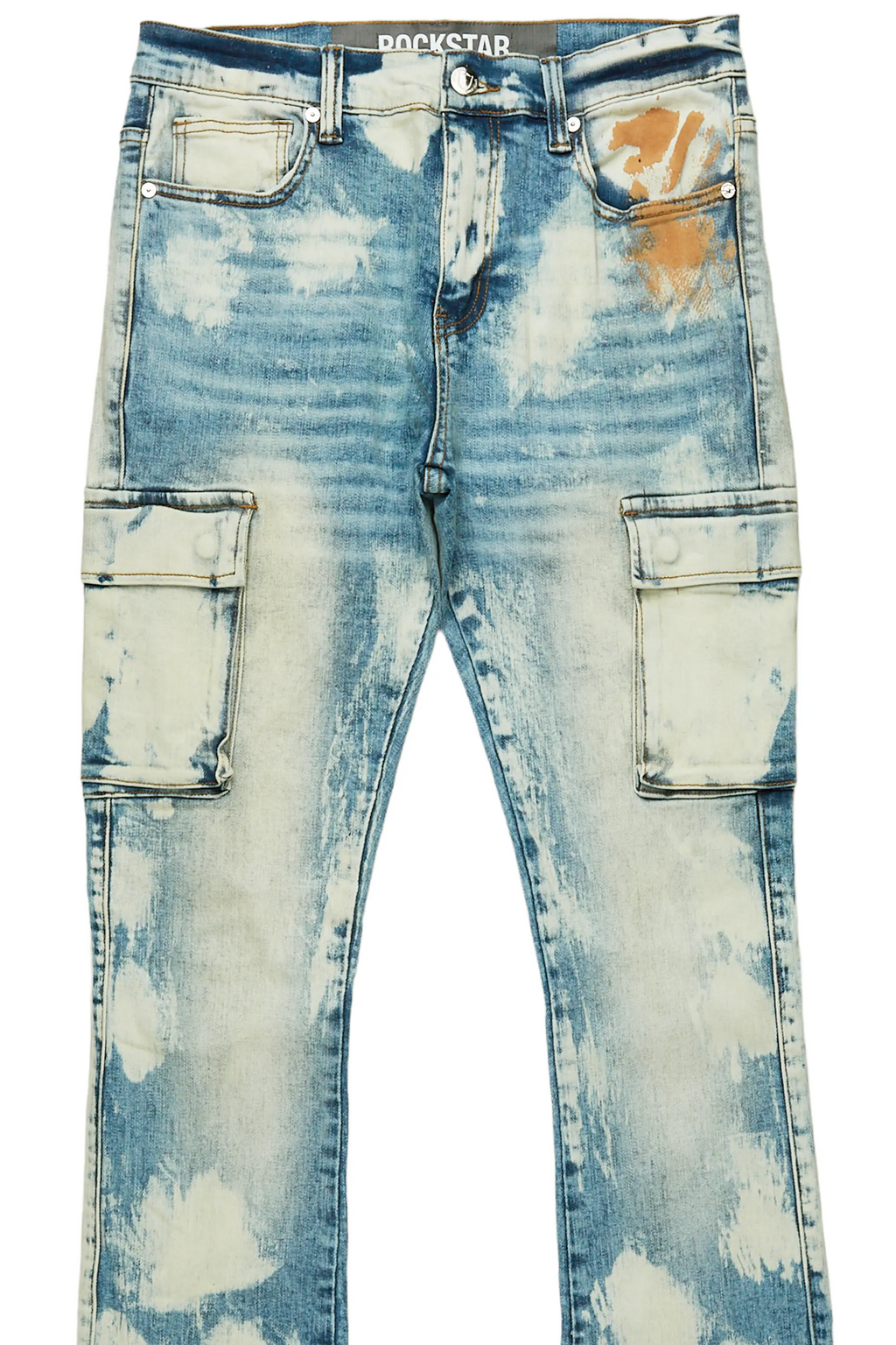 Edsel Light Blue Stacked Flare Cargo Jean