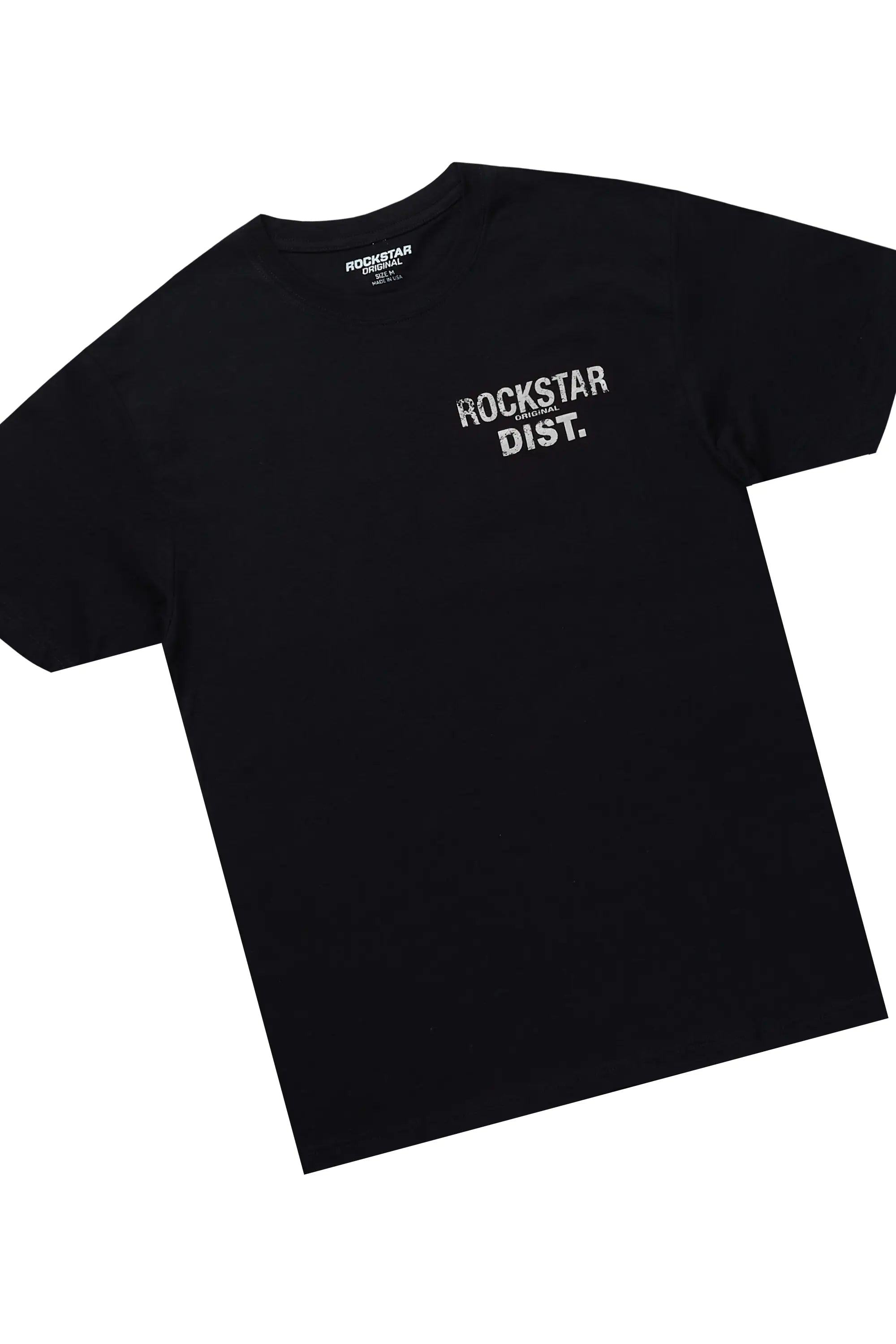 Carlin Black T-Shirt/Denim Short Set