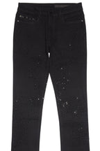 Carti Black Rhinestone Stacked Flare Jean