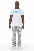 Kale Grey Cargo Stacked Flare Jean