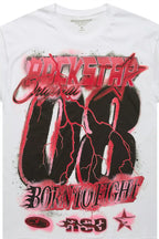 Vaelox White/Red Oversized Graphic T-Shirt