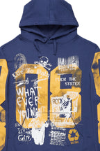 Grill Navy Distressed Graphic Hoodie