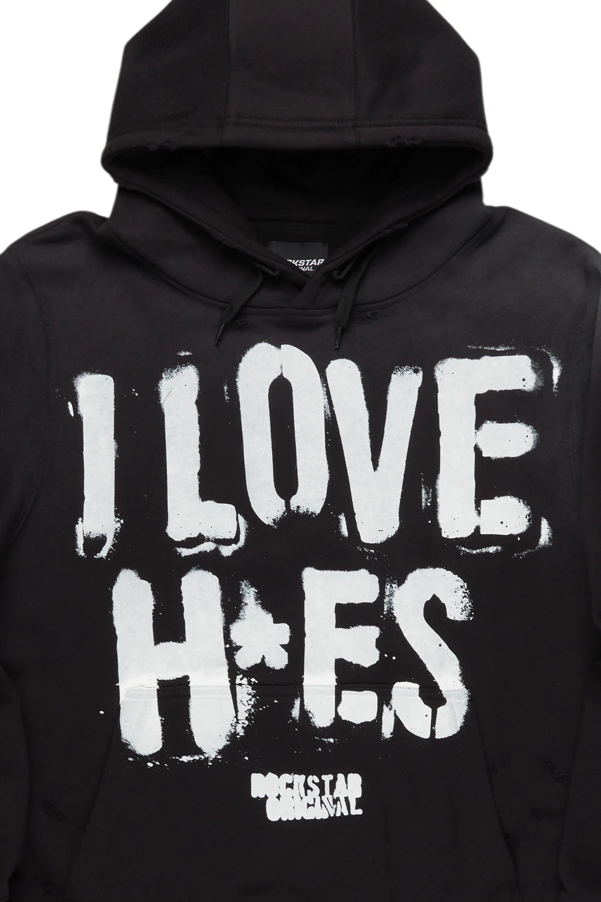 Tanasya Black Oversized Hoodie