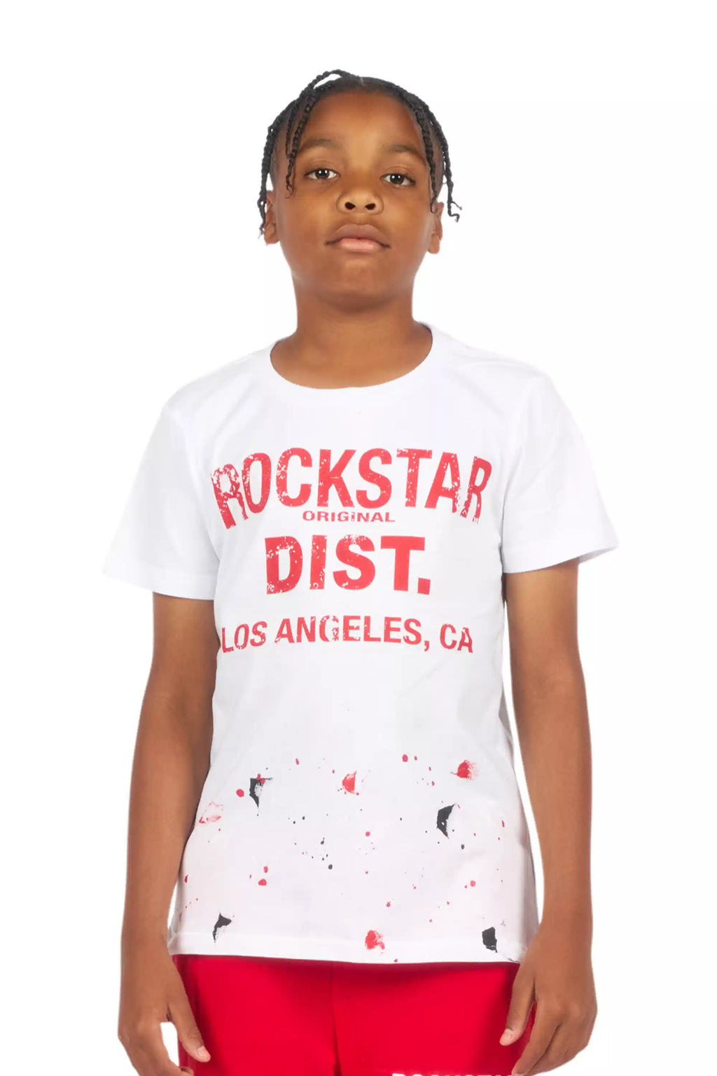 Boys Scottie White/Red Graphic T-Shirt