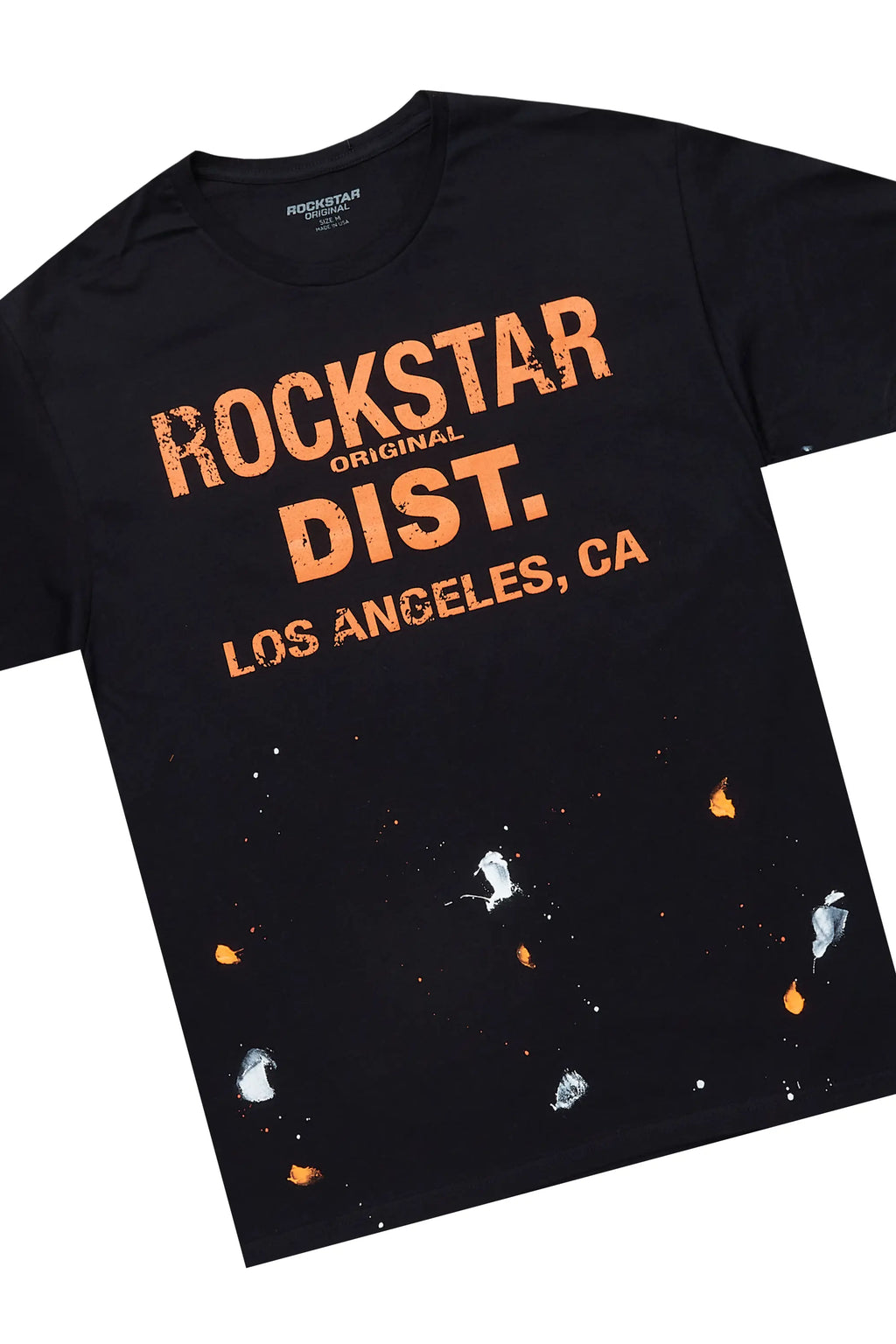 Scottie Black/Orange T-Shirt/Stacked Flare Track Pant Set