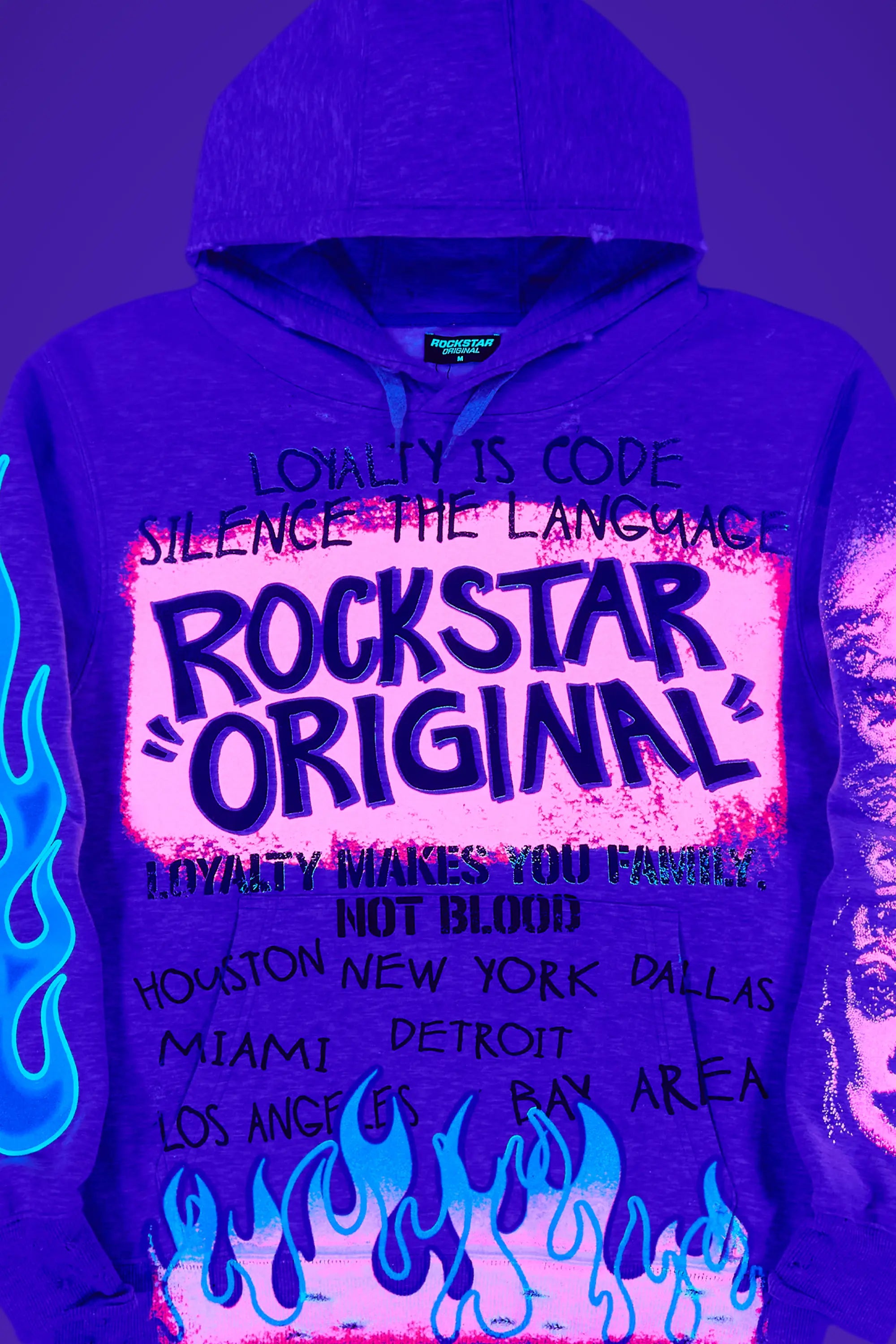 Beno Heather Grey Distressed Graphic Hoodie