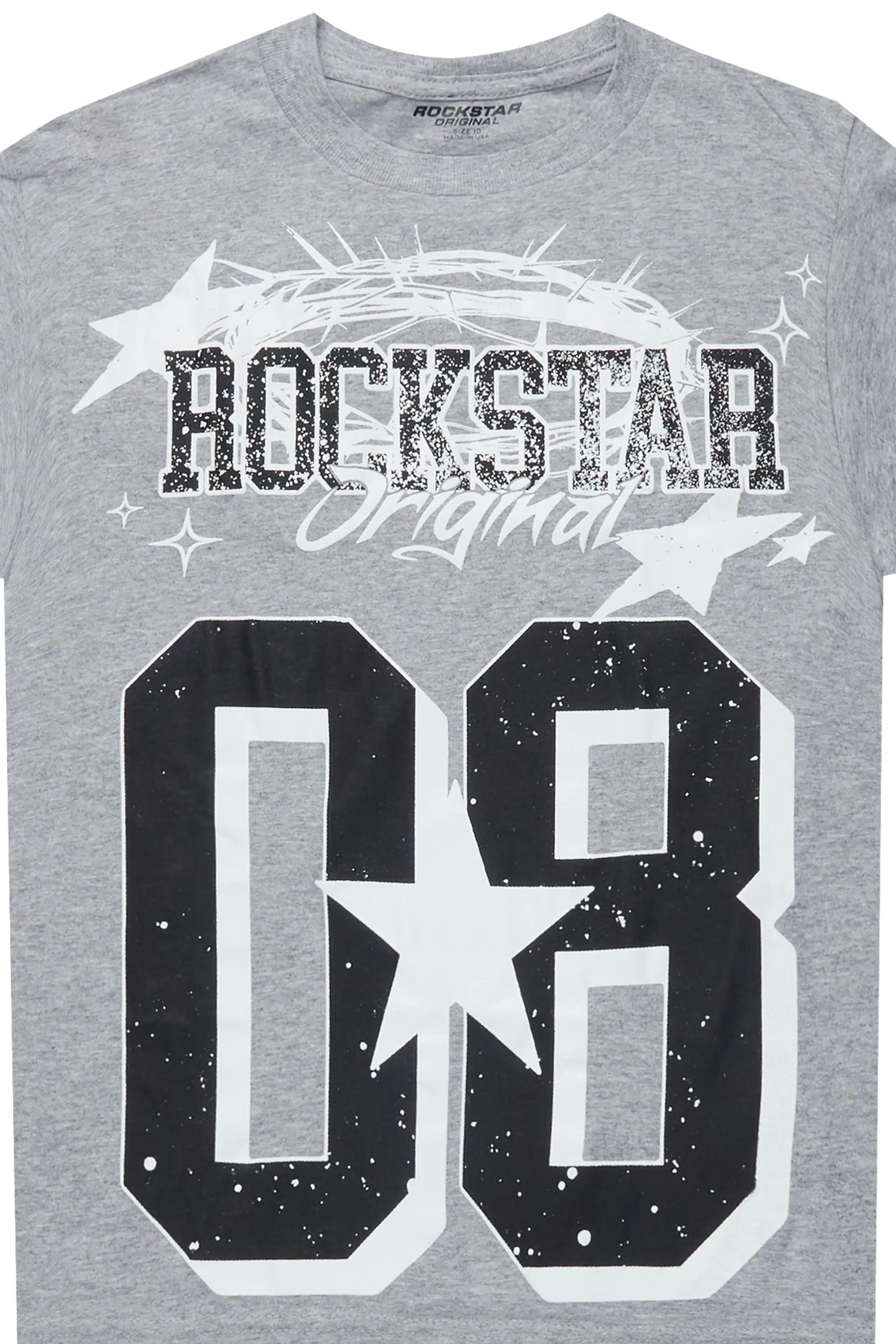 Boys Allstar Grey/Black Graphic T-Shirt
