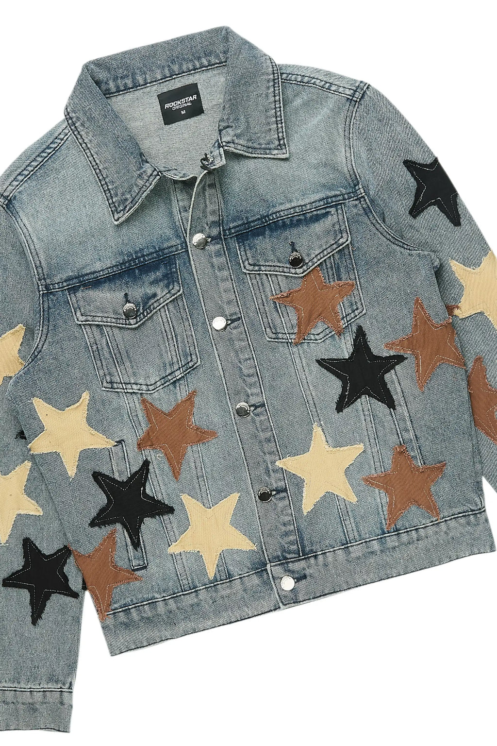 Starlane Vintage Blue Denim Jacket/Stacked Flare Jean Set