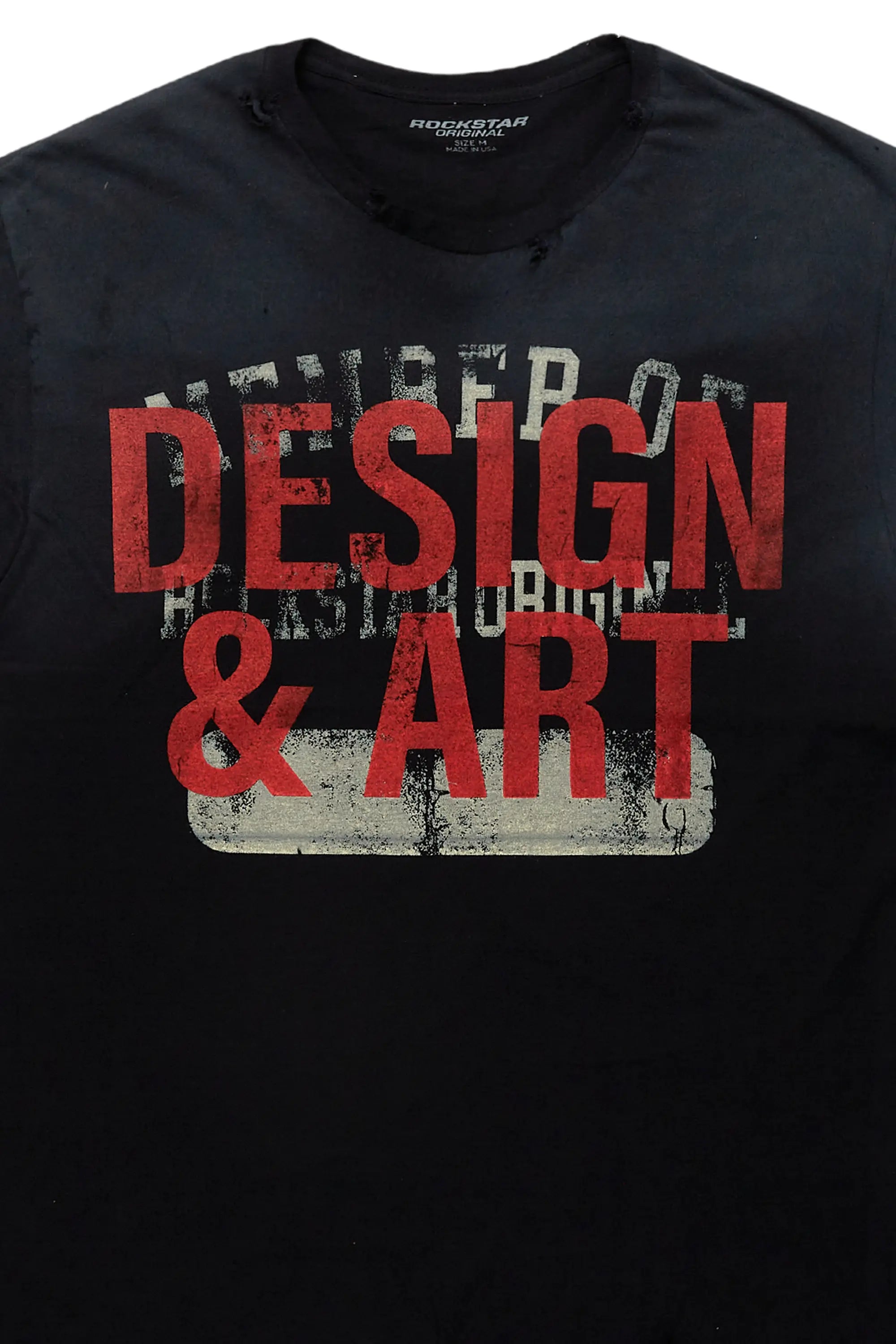 Magar Black Oversized Graphic T-Shirt