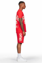 Members Red T-Shirt/Short Set