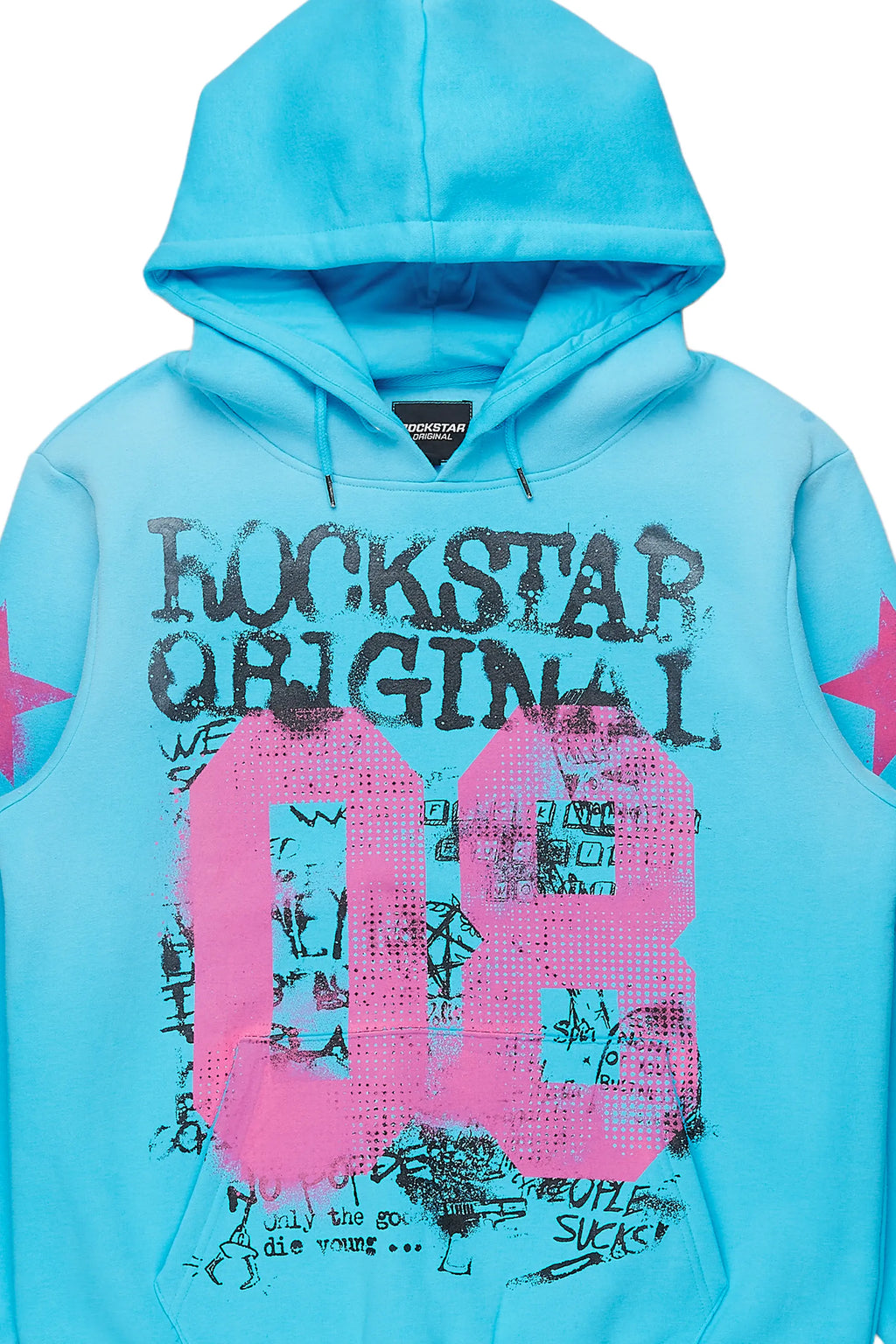 Addax Blue Graphic Hoodie