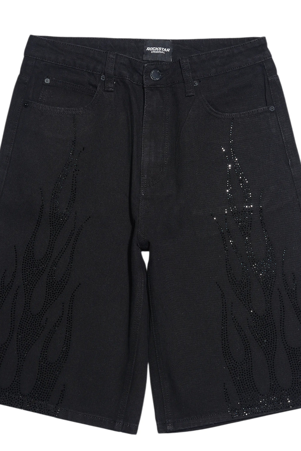 Amasa Black Rhinestone Jort