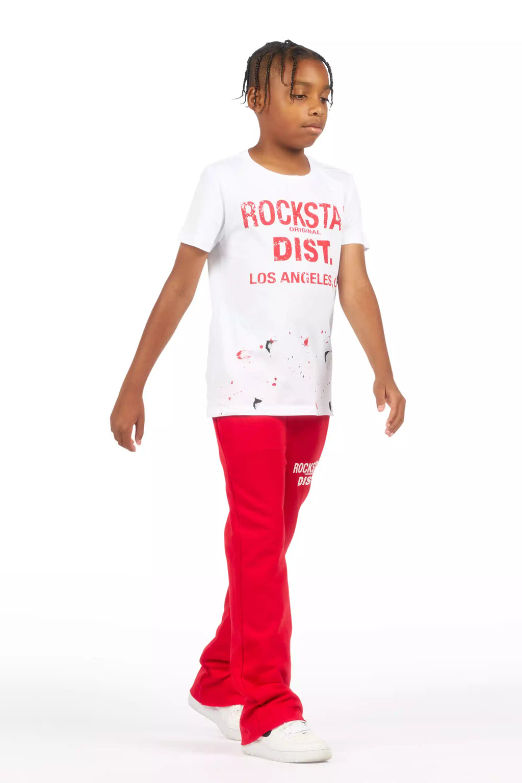 Boys Alpine Red Stacked Trackpant