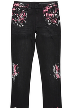 Kodak Black/Pink Painter Stacked Flare Jean