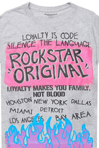 Boys Beno Grey/Black Graphic T-Shirt