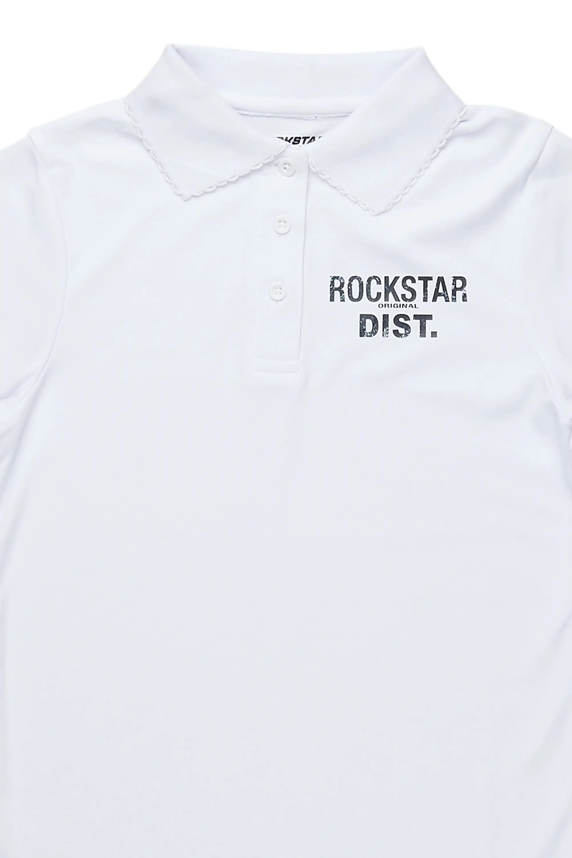 Girls Art Dist White Polo