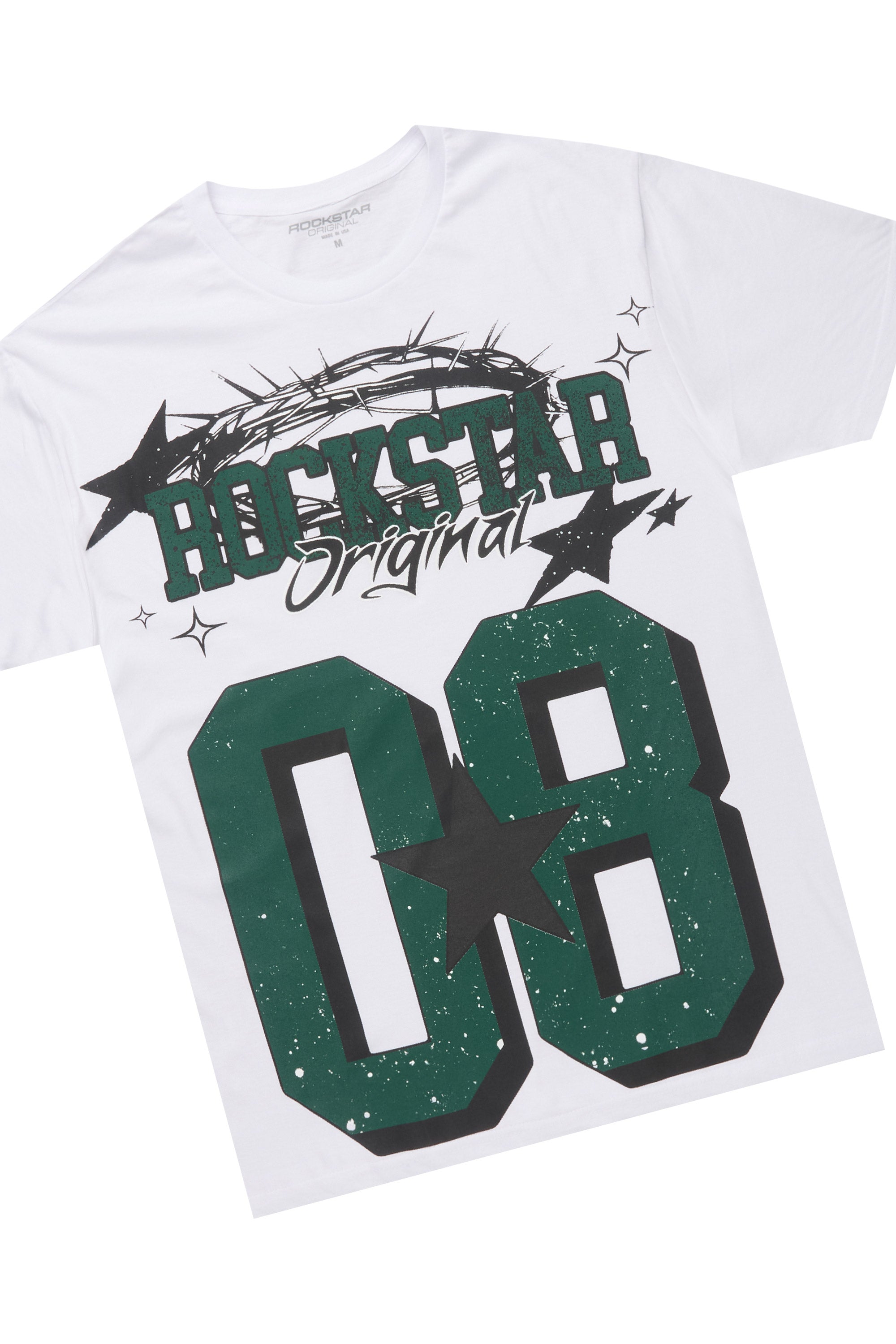 Allstar White/Green T-Shirt Short Set