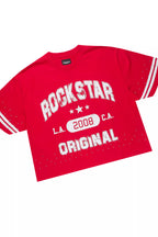 Tylla Red Rhinestone T-Shirt/Baggy Stacked Track Set