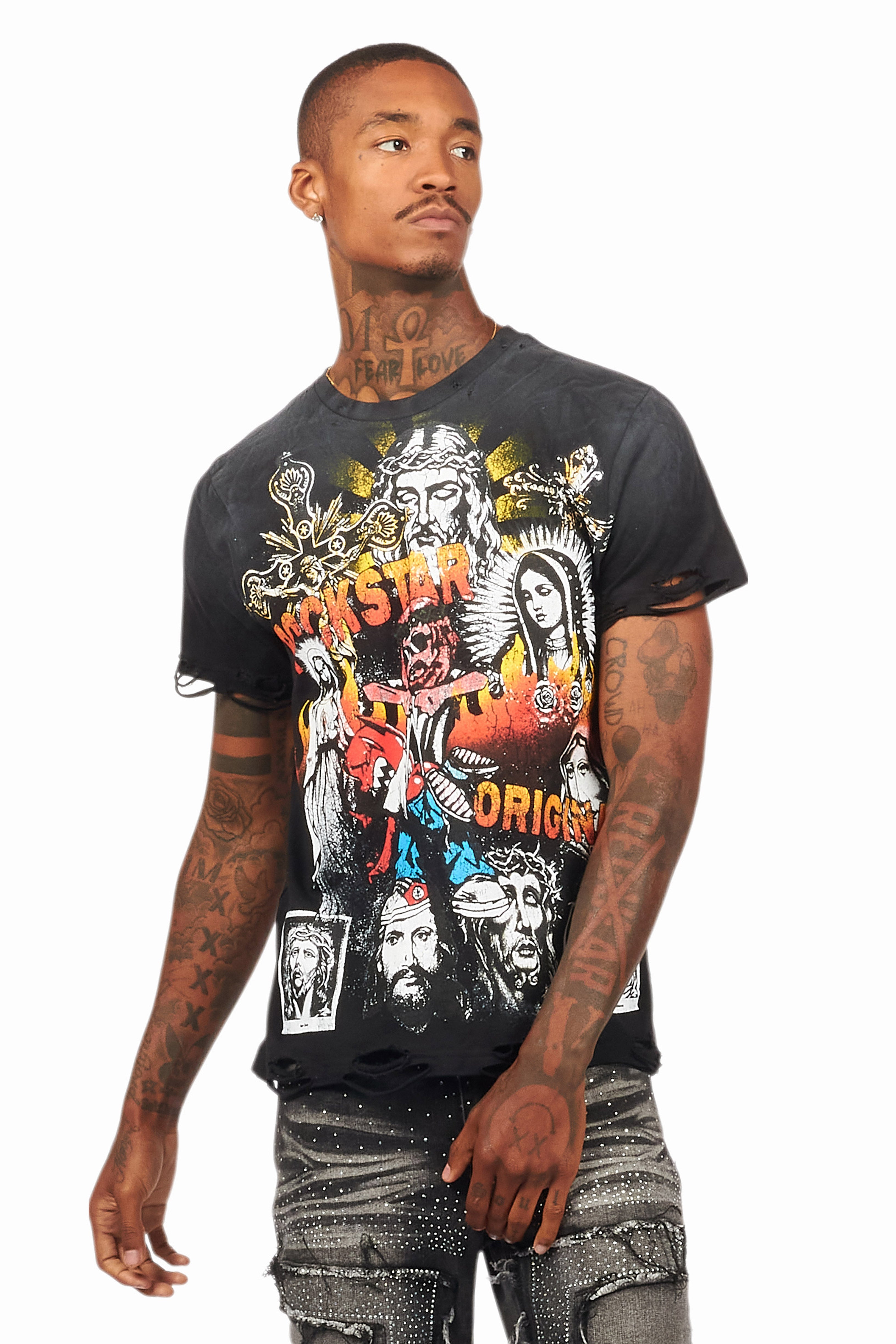 Axion Black Graphic T-Shirt