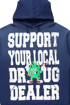 Tarl Navy Distressed Graphic Hoodie