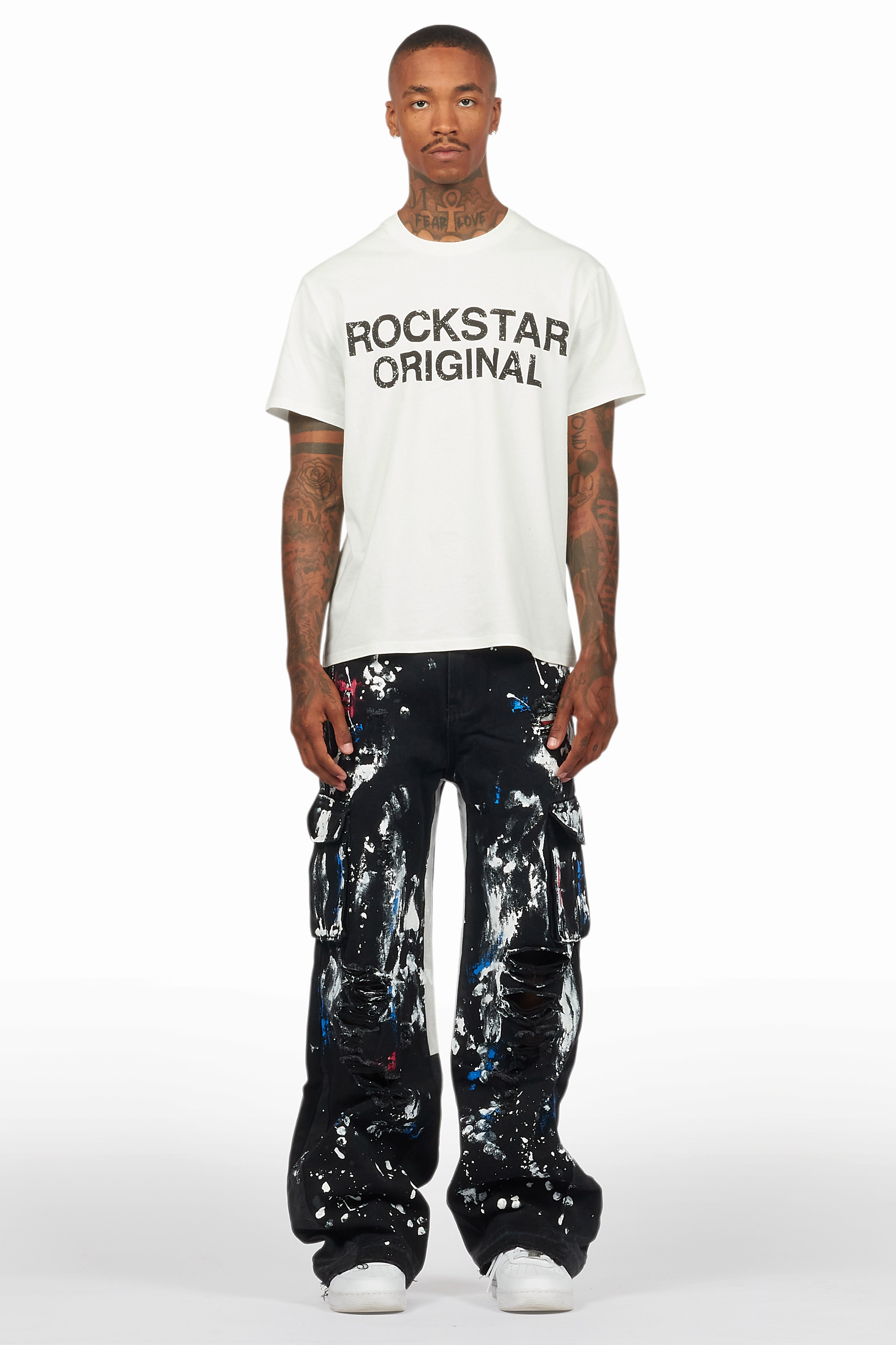 Dallin Black Painter Baggy Cargo Jean